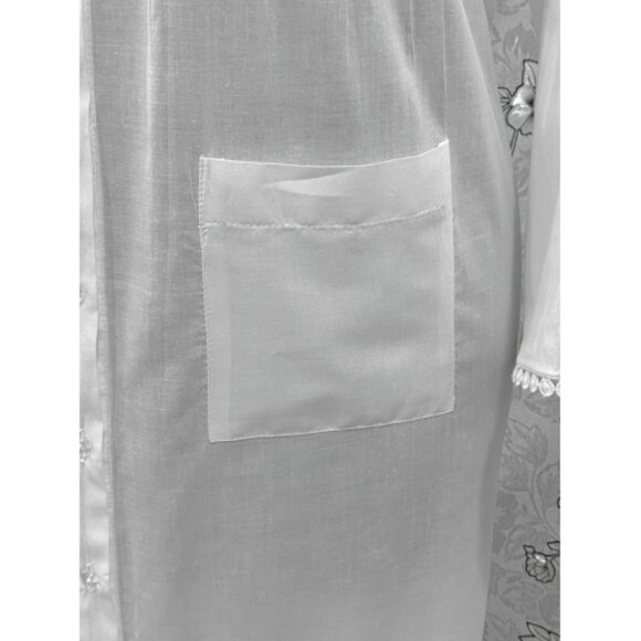 SoieRose SR-1216 Victorian Cotton Nightgown – Embroidered Front & Ruffle Hem - Picture 5 of 8